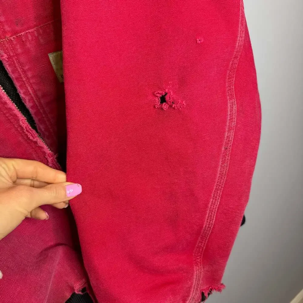 Vintage Y2K Carhartt red active hooded work wear jacket